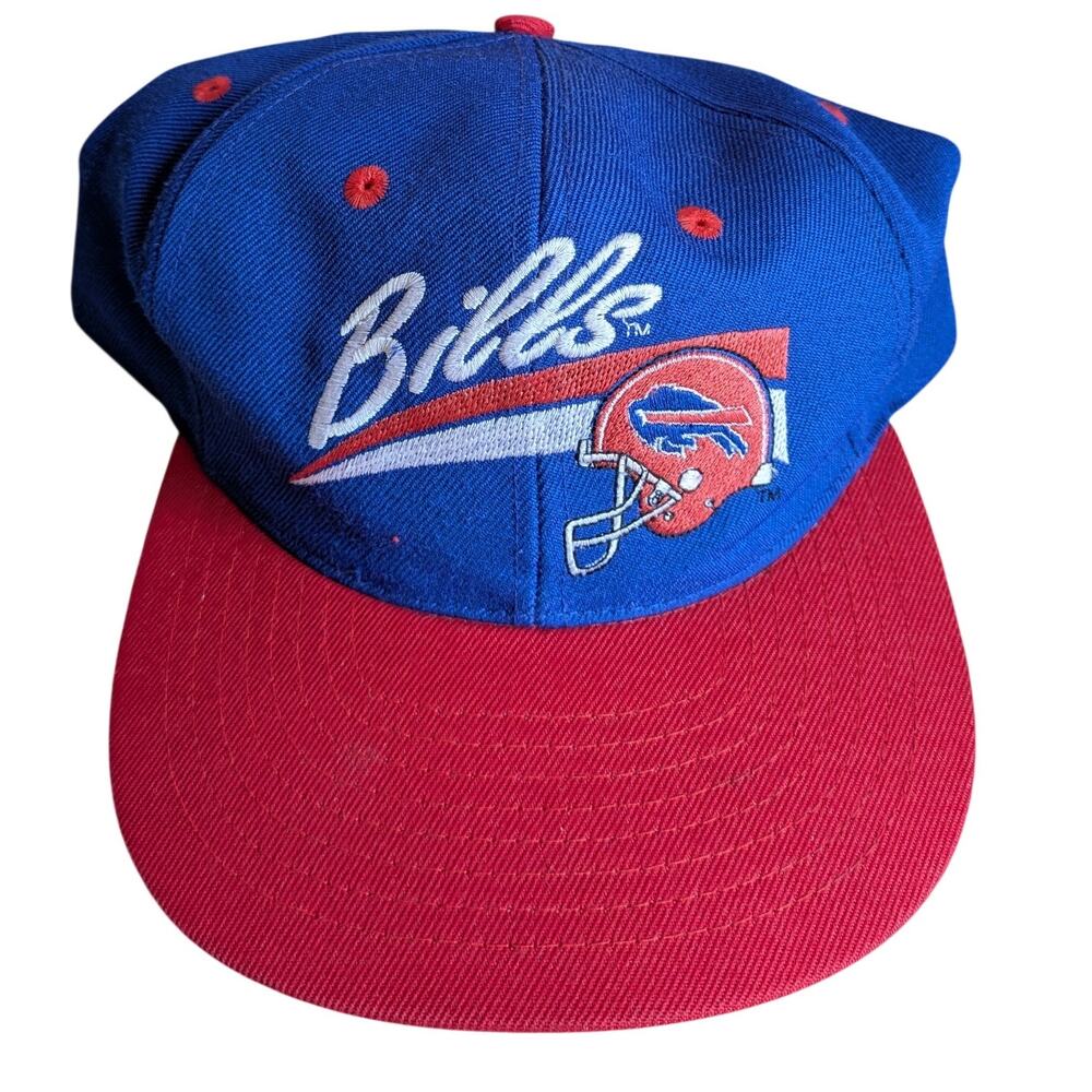 Buffalo Bills 90s ANNCO fitted HELMET 7 1/2 hat cap blue red NFL Pro vintage
